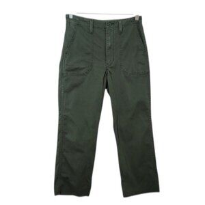 Levi's Women's Army Green Cropped Pants Size 29 Green Full Leg Pants